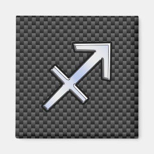 Aimant Symbole zodiaque Sagittarius Fibre de charbon de b