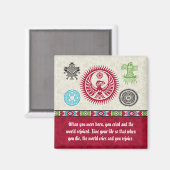 Aimant Symboles amérindiens et sagesse - Phoenix (Recto/Verso)