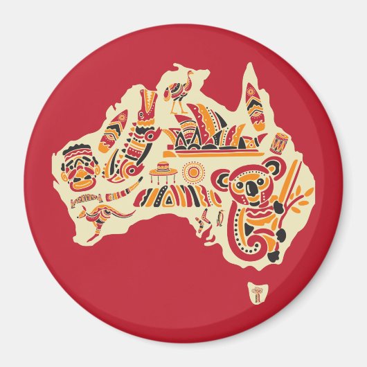 Aimant Symboles australiens (Devant)