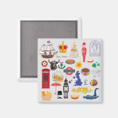 Aimant Symboles britanniques (Recto/Verso)