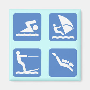 Aimant Symboles de sports aquatiques