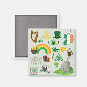 Aimant Symboles irlandais (Recto/Verso)