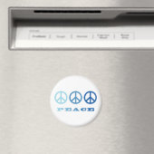 Aimant Symboles Peace 3 (Bleu) (In Situ (Lave-vaisselle))