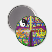 Aimant Symboles spirituels d'unité (Recto/Verso)