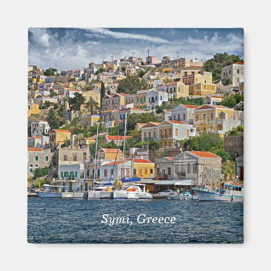 Aimant Symi, paysage urbain de Grèce (Devant)