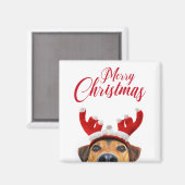 Aimant Sympa Christmas Chien Reindeer Antler Headband (Recto/Verso)