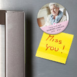 Aimant Sympathie pour toujours dans nos coeurs Photo<br><div class="desc">Le design comprend votre photo préférée,  le coeur décoratif et l'aimant modèle de texte personnalisable.</div>