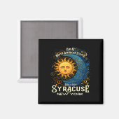 Aimant Syracuse New York 2024 Total Solaire Eclipse Celes (Recto/Verso)