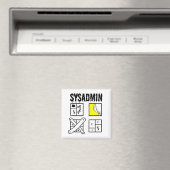 Aimant Sysadmin - Administrateur système (In Situ (Lave-vaisselle))