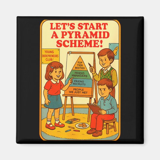 Aimant Système de Pyramide Drôle Blackcraft Culte Humour (Devant)