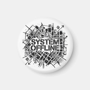 Aimant Système Hors Ligne Pochoir Graphique De Ville Cybe