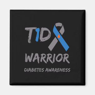 Aimant T1d Guerrier Type 1 Sensibilisation au diabète Rub