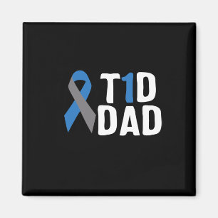 Aimant T1d Papa Diabète Sensibilisation Type 1 Insuline P