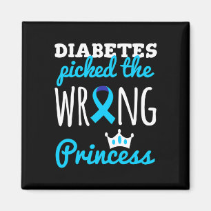 Aimant T1D Sensibilisation Princesse Filles Diabète Diabè