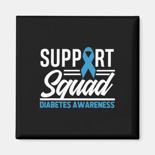 Aimant T1d T2d Warrior Support Squad Diabetes Awareness  (Devant)