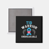 Aimant T1d Warrier Unbreakable Diabetes Awareness Mois B (Recto/Verso)