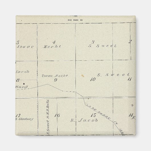 Aimant T21S R22E Tulare Comté Plan de section (Devant)