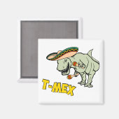 Aimant T-Mex T-Rex Mexicain Tyrannosaurus Dinosaur (Recto/Verso)