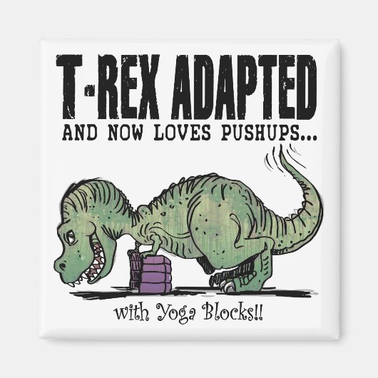 Aimant T-Rex Aime Les Pousses (Devant)