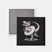 Aimant T-Rex dansant en tutu et pantoufles (Recto/Verso)