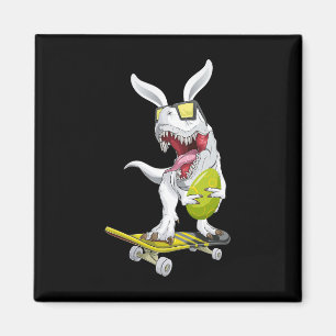 Aimant T Rex de Pâques Lapin Dinosaure Tenant Un Œuf Et S
