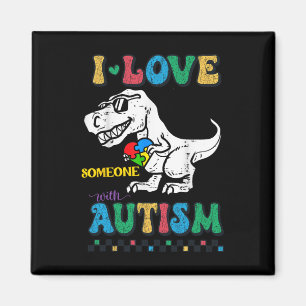 Aimant T.rex Dino Dinosaure Drôle J'Aime Quelqu'un Avec A