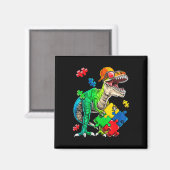 Aimant T Rex Dinosaur Sensibilisation sur l'autisme Puzzl (Recto/Verso)