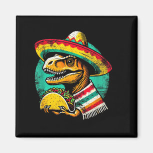 Aimant T-rex dinosaure amateur de tacos cinco de mayo som