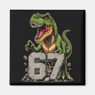 Aimant T-rex Dinosaure Drôle Six Sept Mème Cool Tyrannosa