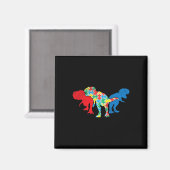 Aimant T-Rex Dinosaures Puzzle Dino Sensibilisation sur l (Recto/Verso)