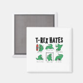 Aimant T-rex Hates Boxing Push-up Poignées Backcourse (Recto/Verso)