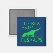 Aimant T REX HATTE PUSHUPS Funny Dino Design (Recto/Verso)