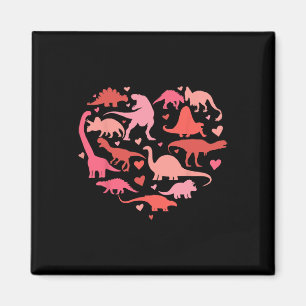 Aimant T Rex Saint-Valentin Garçon Dinosaure Amour Groovy
