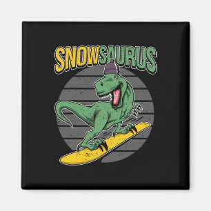 Aimant T-rex Snowboard Dinosaur Snowboard