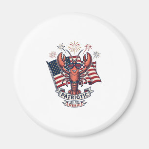 Aimant T-Shirt_1 Gravure Vintage Drapeau Homard Patriotiq