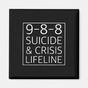 Aimant T-shirt 988 - Ligne d'assistance pour la crise de