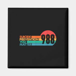 Aimant T-shirt 988 Prévention du suicide Lifeline 988 Sen