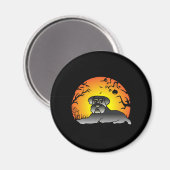 Aimant T-shirt Amoureux des chiens Halloween Schnauzer (Recto/Verso)