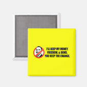 Aimant T-shirt anti-Obama - Vous gardez le changement (Recto/Verso)