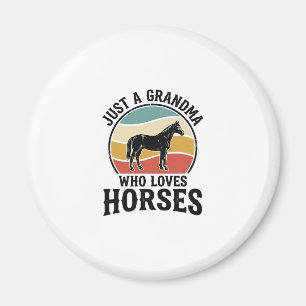 Aimant T-shirt avec gravure vintage Grand-mère aime les c