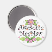 Aimant T-shirt Awesome MeeMaw (Recto/Verso)