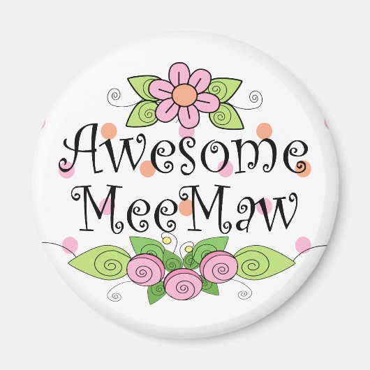 Aimant T-shirt Awesome MeeMaw (Devant)