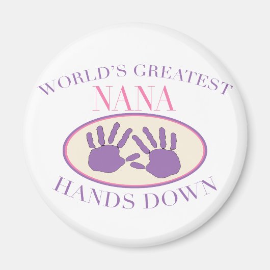 Aimant T-shirt Best Nana Hands Down (Devant)
