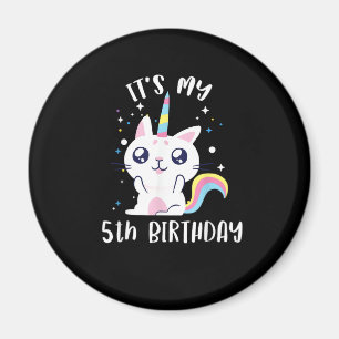 Aimant T-Shirt Caticorn Kawaii Chat Licorne Âge 5