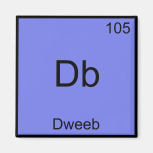 Aimant T-shirt Db - Dweeb Symbole d'élément de chimie drô