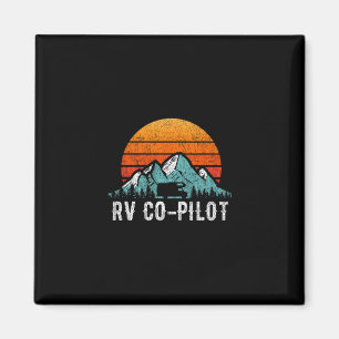 Aimant T-shirt de copilote de camping-car Voyage Cadeau d