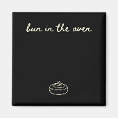 Aimant T-shirt de déclaration de grossesse mignon, petit (Devant)