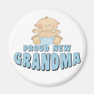 Aimant T-shirt de grand-mère fière et nouvelle