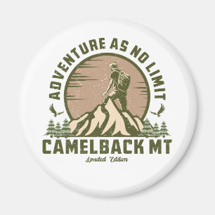 Aimant T-shirt de randonnée de montagne Camelback