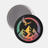 Aimant T-shirt de randonnée pédestre de Guadalupe Retro (Recto/Verso)